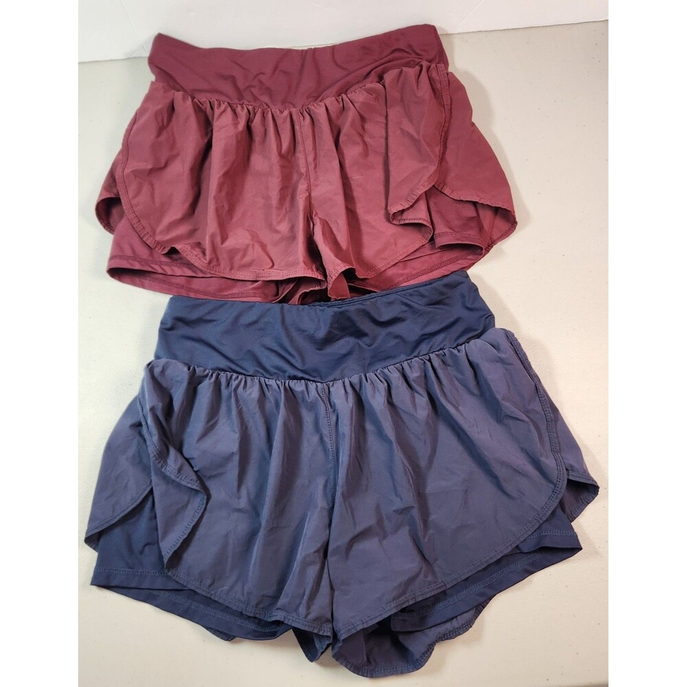 CADMUS 2 in 1 Women's Running Lined Shorts w Phone Pocket Large - Set of 2